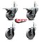 Service Caster Semi Steel Swvl Grip Ring Caster Set 44'' Wheel&7/16'' Stems-2 w/TTL BRK, 4PK SCC-GRTTL20S414-SSS-716138-2-S-2 - alternate 5